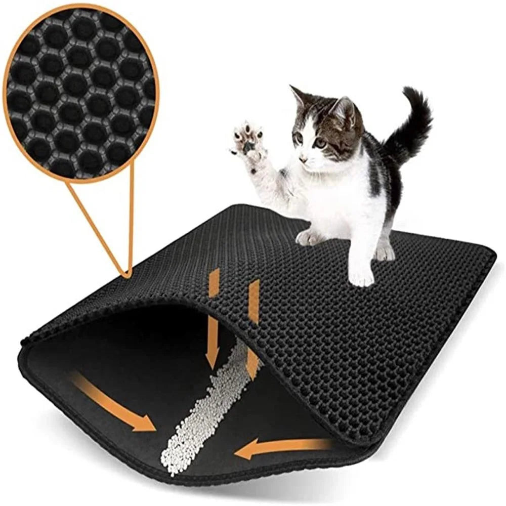 Cat Litter Mat Double Layer Urine Pad - Goofballs | Your Pet's Favorite Store