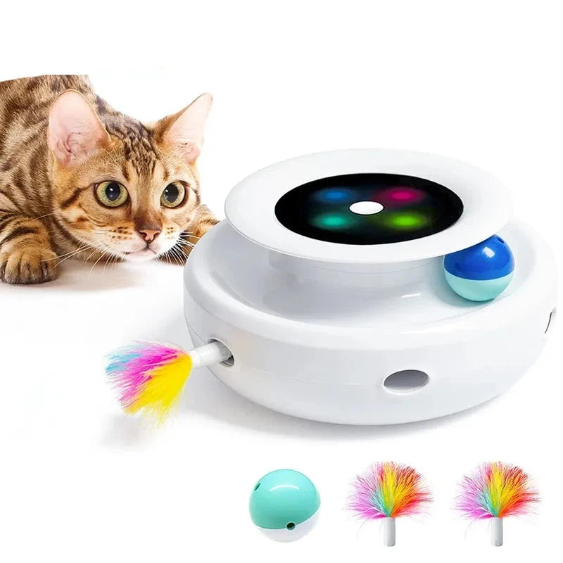 2 in 1 Smart Cat Automatic Feather Toys - Goofballs | Your Pet's Favorite Store